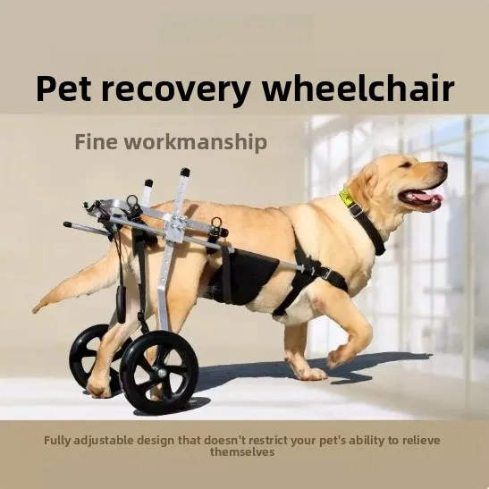 Adjustable Dog Wheelchair for Medium Large Dogs, Paralysis Injury Senior Pet Mobility Scooter Support Frame