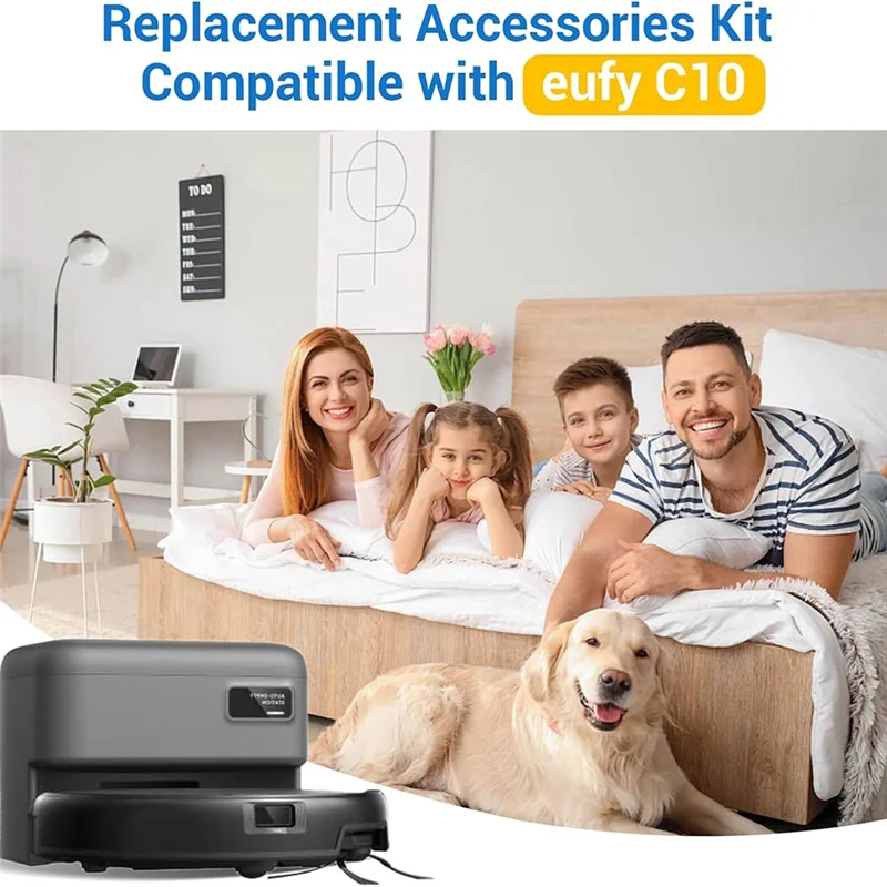 ABUS-22-Pack Replacement Parts Compatible With Eufy C10 Robot Vacuum Accessory Kit, Roller Brush HEPA Filter, Side Brush