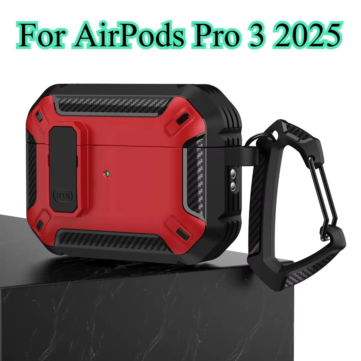 

Чехол с замком безопасности для AirPods Pro 3 Pro3 2025, чехлы из ТПУ для ПК для Apple AirPods Pro 3 Fundas, аксессуары для наушников с крючком