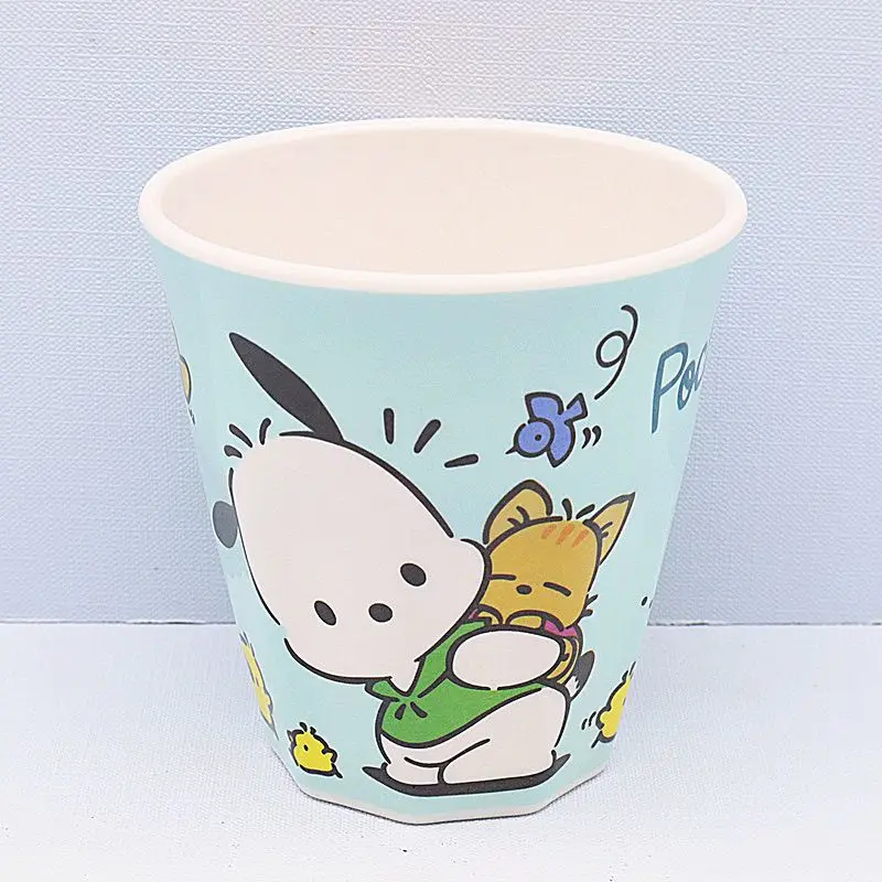 Cute Sanrio Pochacco Tableware Bowl Plate Cartoon Kawaii Student Children Food Material Drop-Proof Non-Toxic Toys Girls Gifts