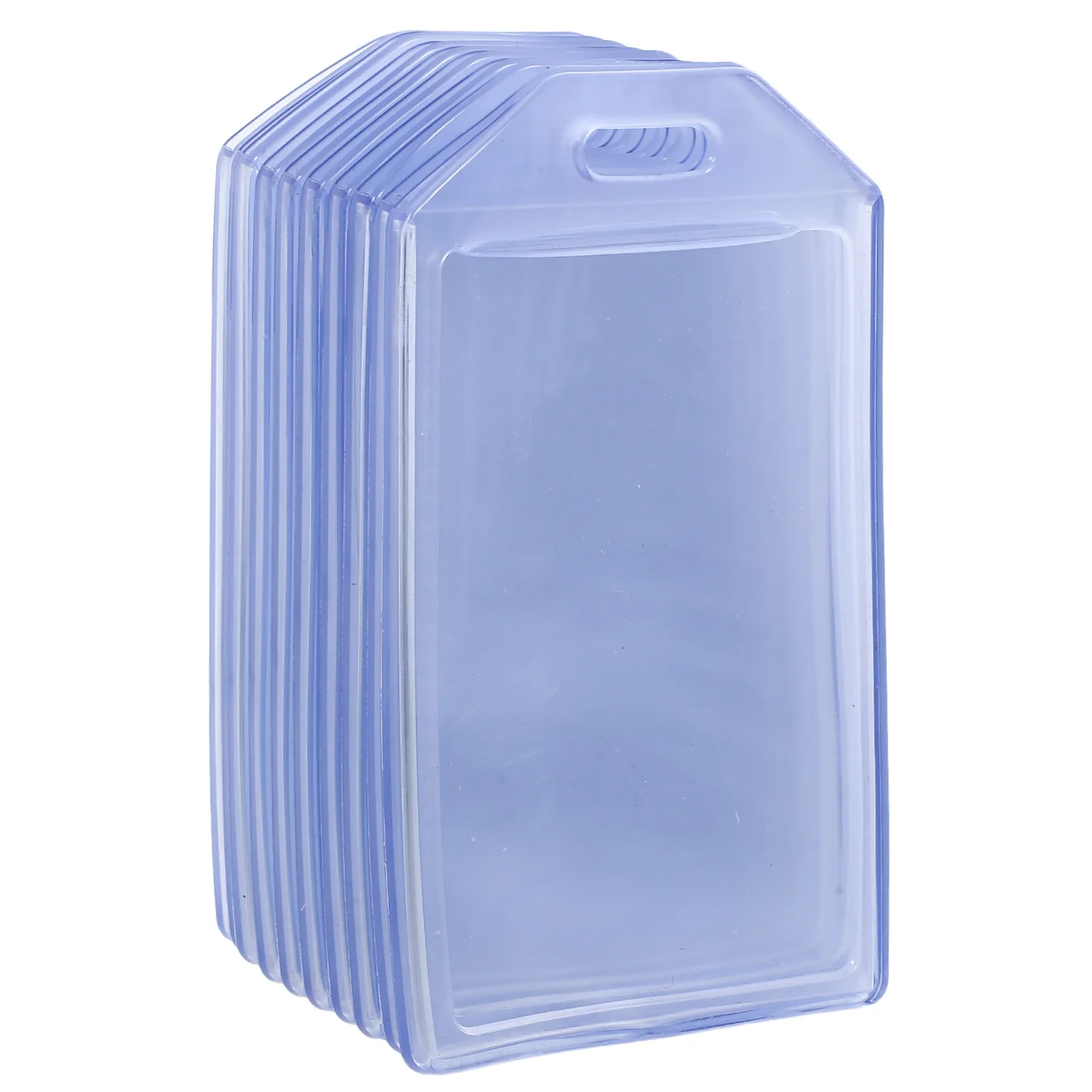 

10 pcs Waterproof Id Card Sleeve Pvc Badge Holder Luggage Tag Name Label Transparent Secure Easy Attach For Suitcases
