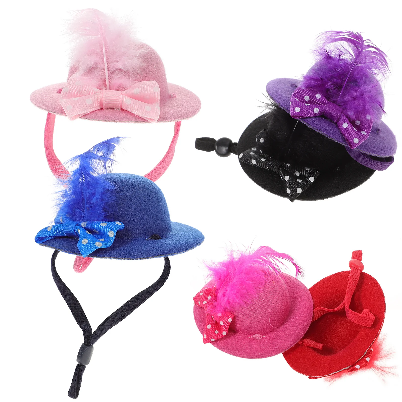 6Pcs Mini Top Hats Lovely Design Mini Hats for Home Decoration DIY Tea Party Hat Accessories Small Top Hat for Crafts