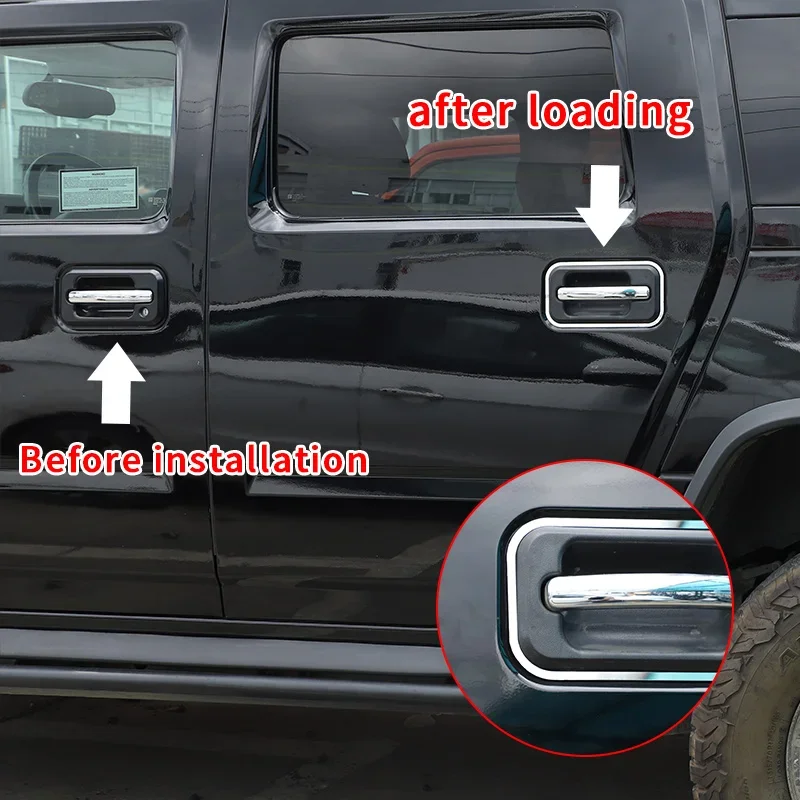 

Внешние аксессуары с блестками автомобиля, дверная ручка, декоративная наклейка, рамка/наружная ручка, декоративная наклейка для Hummer H2 2003-2009