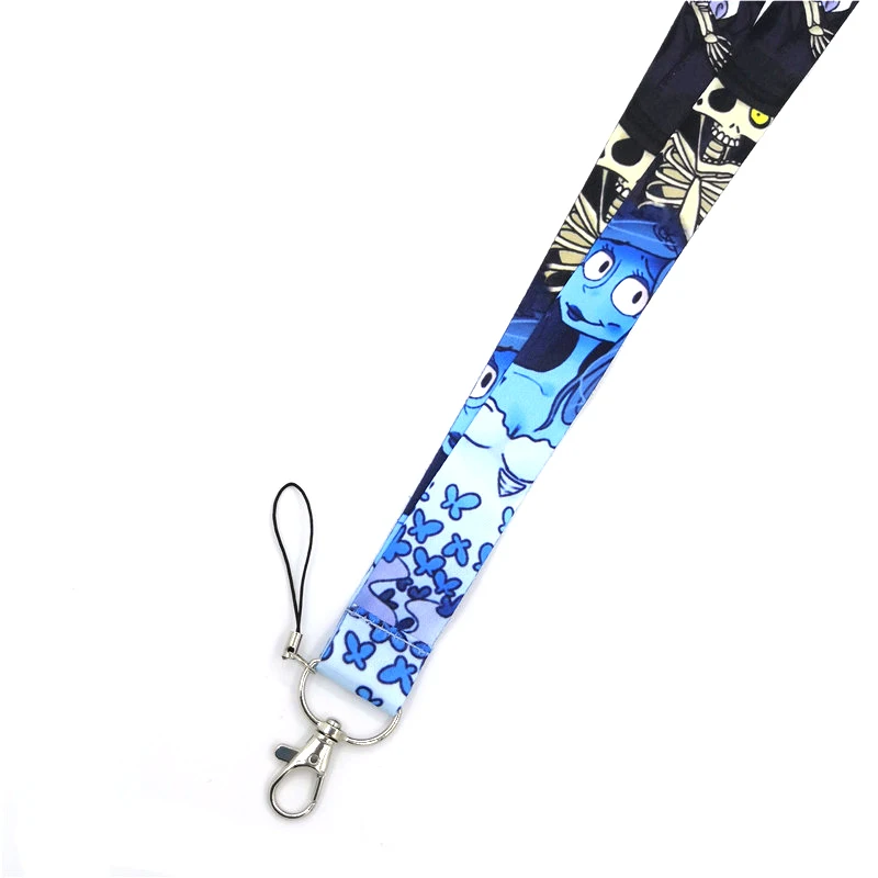 Corpse Bride Tim Burton kids 90s cartoon funny vintage Neck Lanyards ID badge card holder keychain Mobile Phone Strap Gifts