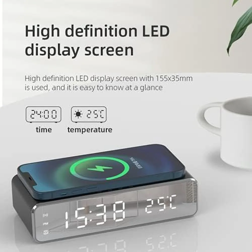 Alarm Clock With Camera Smart Digital Clock Equipped With Mirror Makeup And Temperature