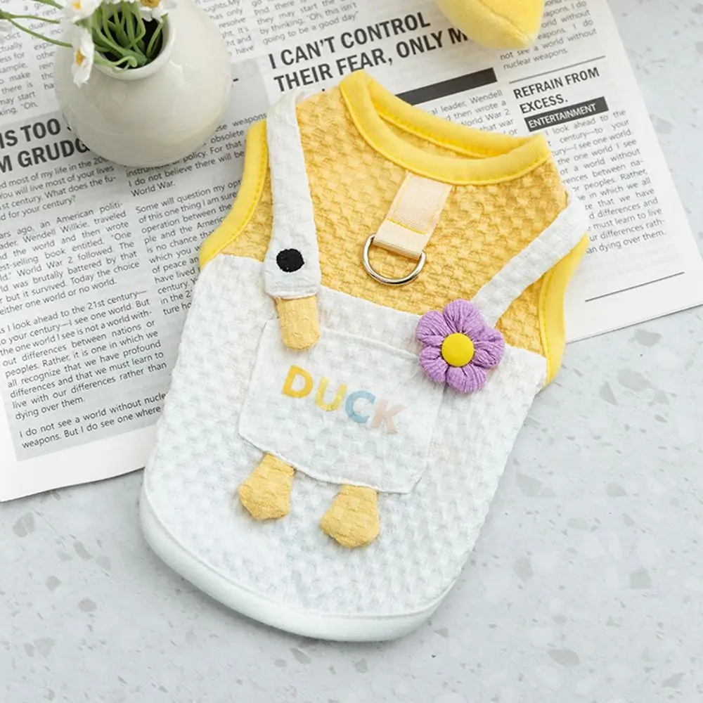 

Funny Goose Design Pet Traction Vest Cartoon Cute Cat Two Legged Vest Soft Creative Small Dog Clothes for Cats Dogs Puppy