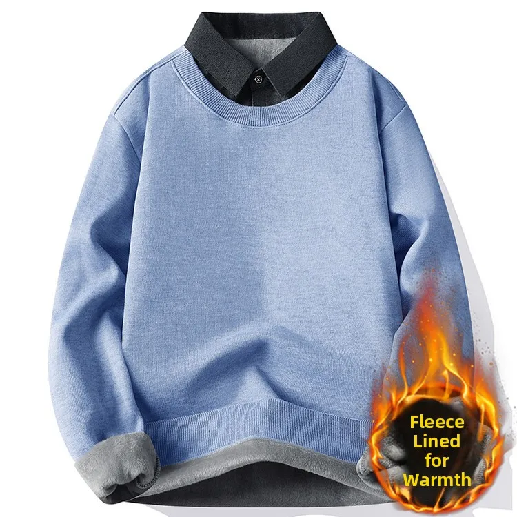 

Свободный вязаный свитер из полиэфирного волокна с воротником irt, молодежный свитер Vitali Sle, мужская длинная термоодежда све, повседневная повседневная одежда