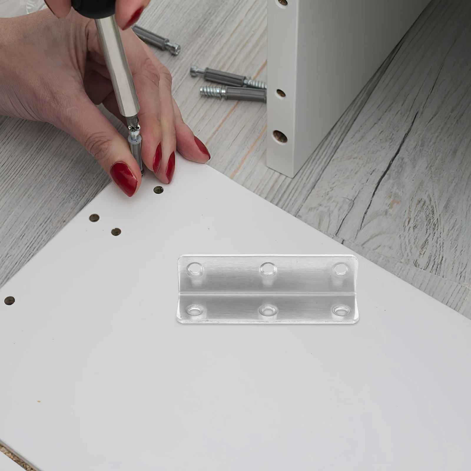 

5pcs Stainless Steel Right Angle Brackets Heavy Duty Corner Shelf Support L Shape Furniture Brace For Garden Beds Wood Structure