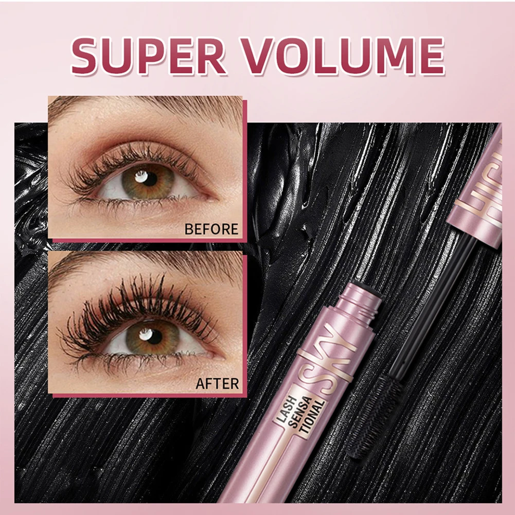 1PCS Mascara arricciante naturale Spazzole mascara a prova di sbavature a lunga durata Allunga le ciglia Mascara impermeabile ad asciugatura rapida Cosmetici