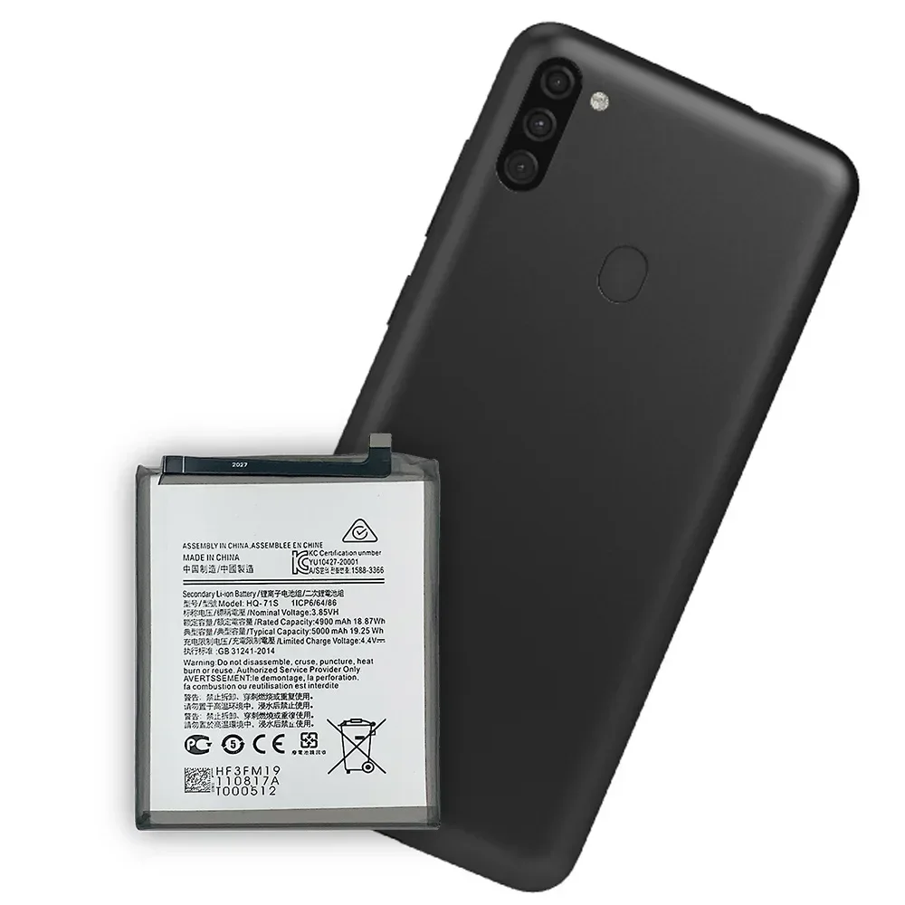 

HQ-71S 5000 мАч Высококачественная сменная батарея для Samsung Galaxy M11 Аккумуляторы для мобильных телефонов + наборы инструментов