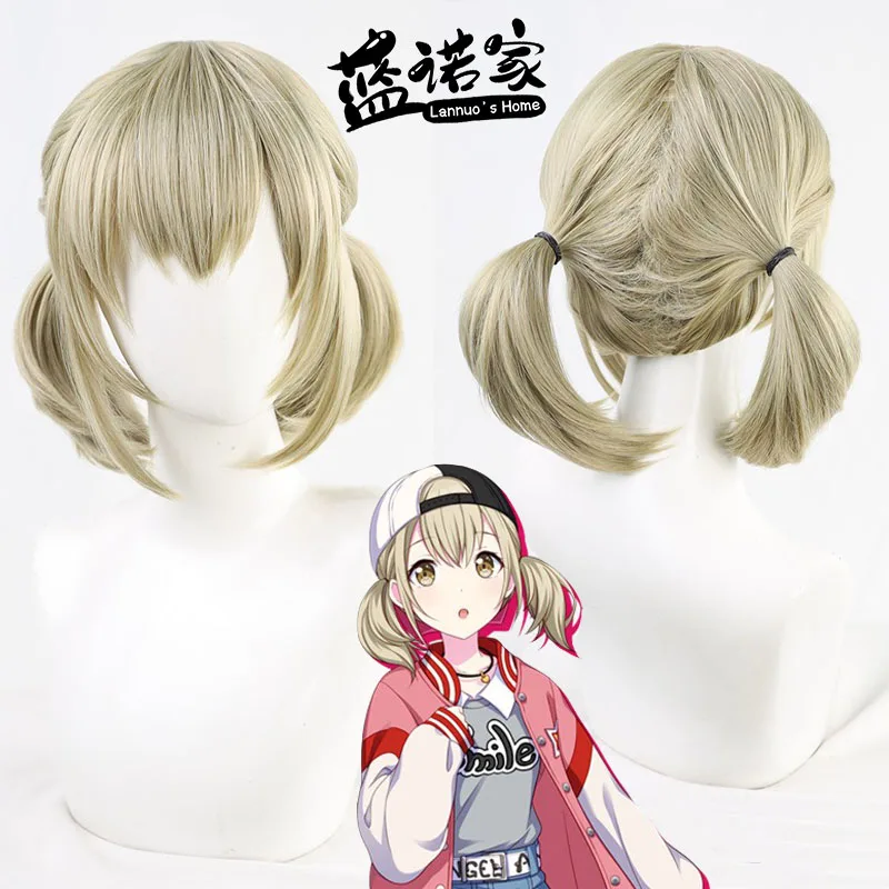 Virtual YouTube Vtuber Azusawa Kohane  Cosplay Wig Halloween Carnival Party Props Synthetic Hair Heat Resistant Fiber + Wig Cap