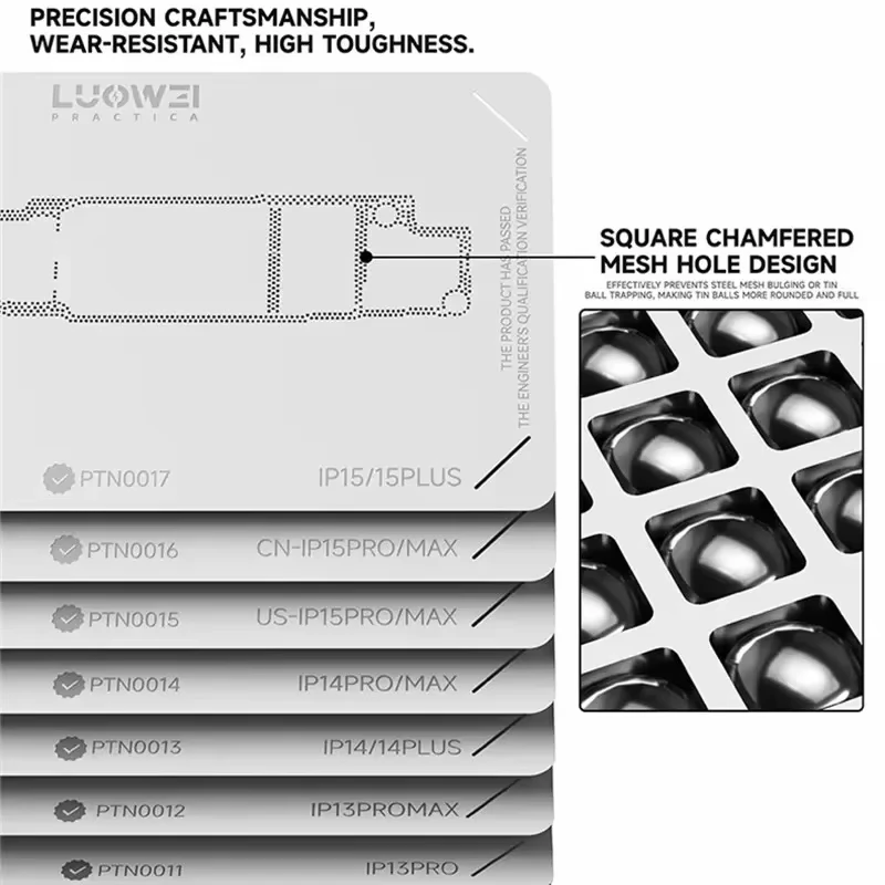 Luowei LW-PT01 quadro médio bga reballing estêncil plataforma para iphone X-16 série placa-mãe em camadas retrabalho kits de solda