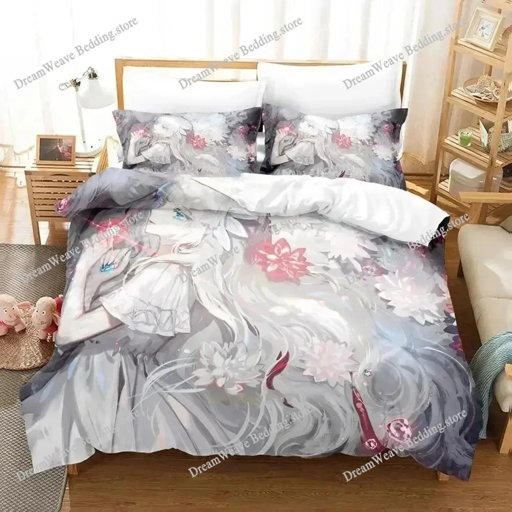 

ENDER LILIES Quietus of The Knights Cartoon Poster Sheets Quilt Covers Bedding Dormitory Sheets Bedding Set Soft Warm Bedding