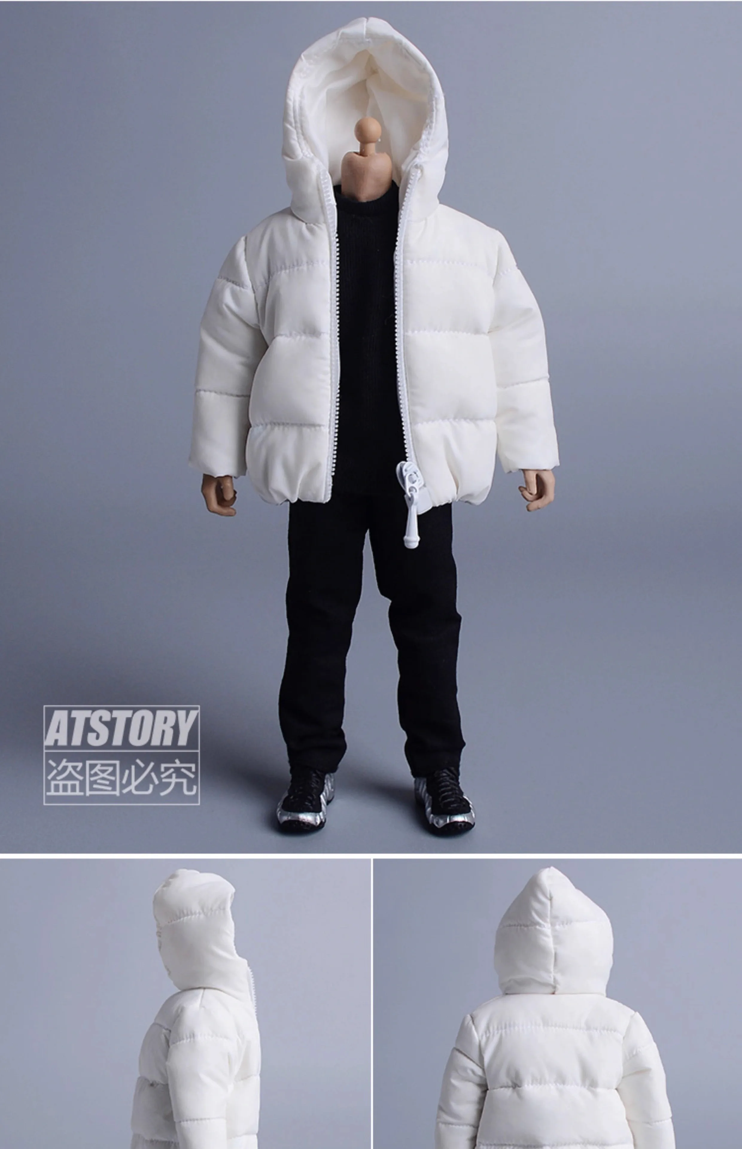 ATSTORY 1/12 Scale Figure Clothes Trendy Duck Down Puffer Jacket Model Toy fit 6