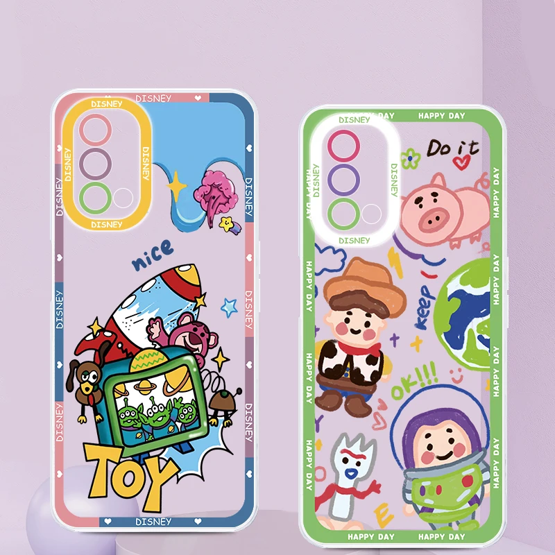 Winnie Disney Toy Story anielskie oczy dla Oppo A98 A78 A94 A76 A74 A73 A54 A53 2020 Reno 8 7 6 5 5G przezroczyste na telefon etui