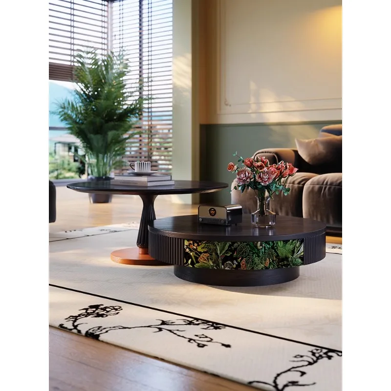 

Solid wood size round combination coffee table