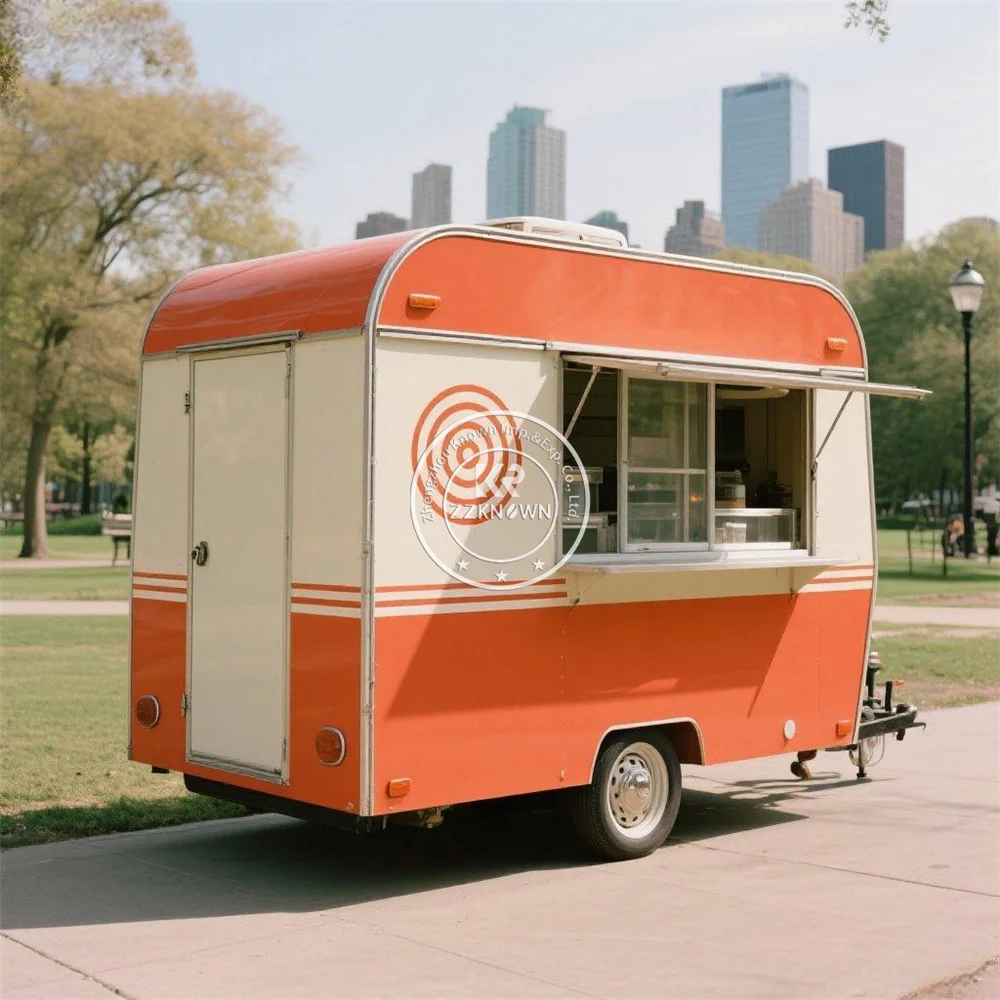 

Индивидуальный грузовик для еды, прицеп для хот-догов для пиццы, мобильная тележка для мороженого, фургон, уличный прицеп для общественного питания с полной кухней