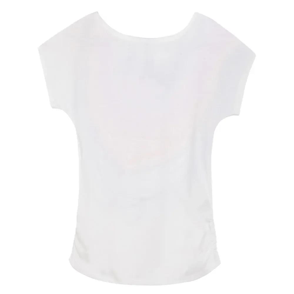 Women Short Sleeve O-Neck T-Shirt Summer White Cotton Tees Loose Casual Student Girls Summer Tops