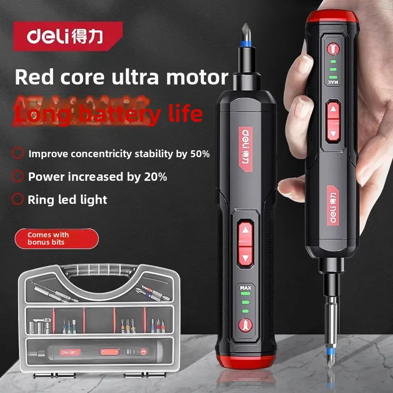 

Electric Screwdriver Cordless, Rechargeable Power Screwdrivers Set, Automatic Home Repair USB Cable Tool Kit with LED Lights