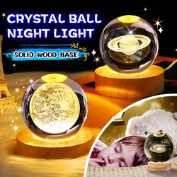 LED Night Light Crystal Ball LED Galaxy Children Night Lamp For Bedroom Ambient Light Creative Gift Night Light 5V USB Led Light