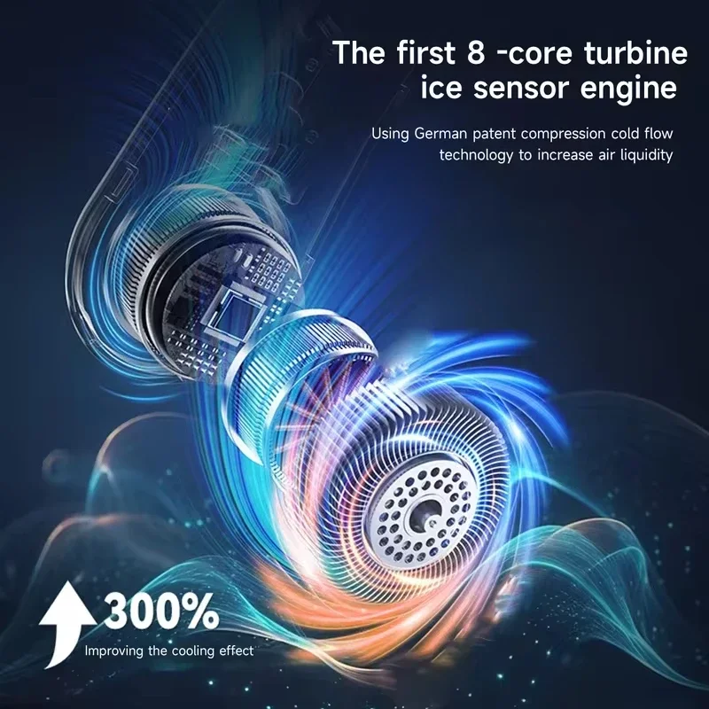 แบบพกพามินิแขวนคอพัดลมดิจิตอลจอแสดงผลพัดลมไร้ใบพัดสายคล้องคอ Air Cooler USB ชาร์จพัดลมระบายความร้อนเครื่องมือ