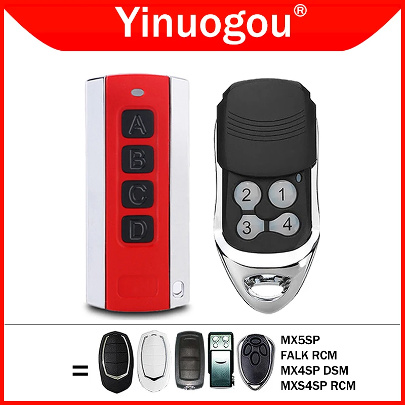 2piezas MOTORLINE FALK RCM MX4SP DSM MXS4SP RCM MX5SP Control remoto de garaje 433,92 MHz Comando de control de puerta eléctrica con código variable