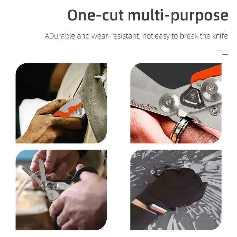 Multifunction Portable Emergency Shears Tactical Folding Scissors for Outdoor Survival Tool Rescue First Aid