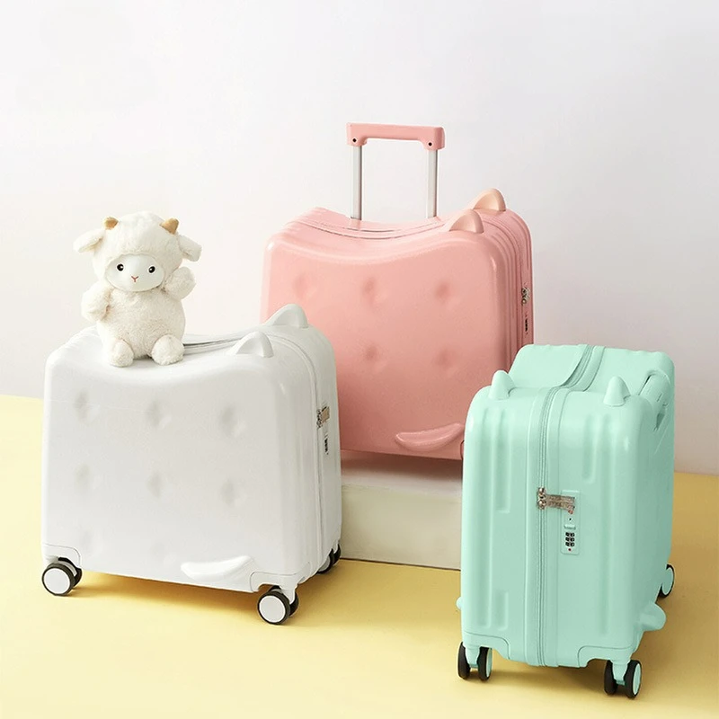 

Детские дорожные сумки-чемоданы на колесиках из ABS+PC с кодовым замком и молнией, маленький чемоданчик