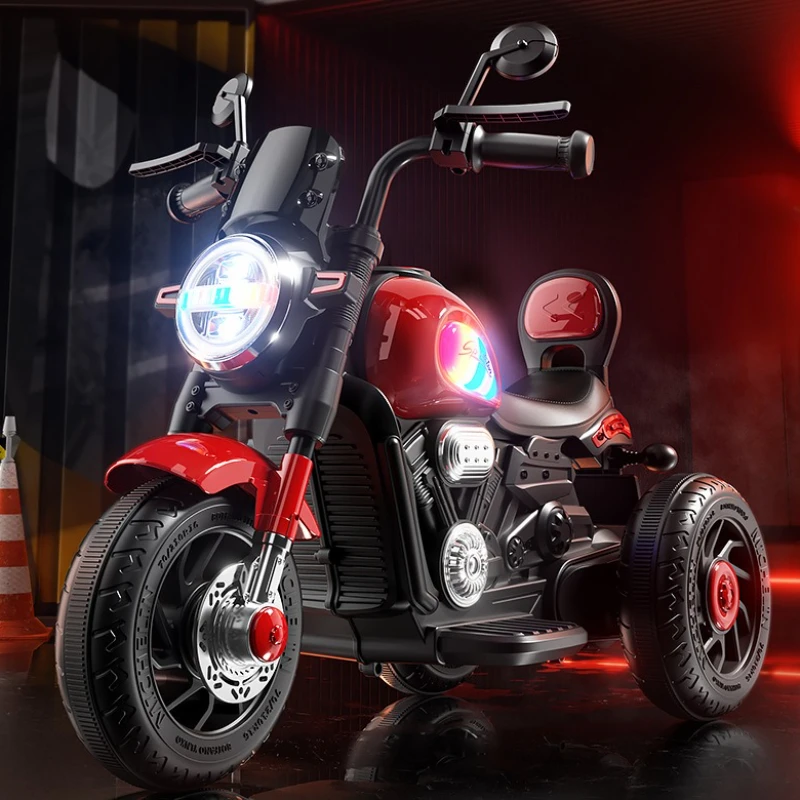 دراجة ثلاثية العجلات بمحرك مزدوج للأطفال لعبة ركوب عمر بطارية ممتدة مع مسند ظهر وتحكم في السرعة للأعمار من 2 إلى 10 سنوات سيارة كهربائية للأطفال