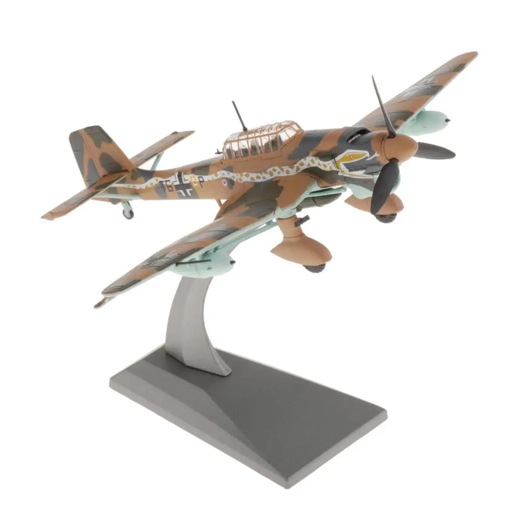 

1:72 Scale JU87 Aircraft Helicopter Diecast Alloy Model Airforce for Collectables Home Office Decorative