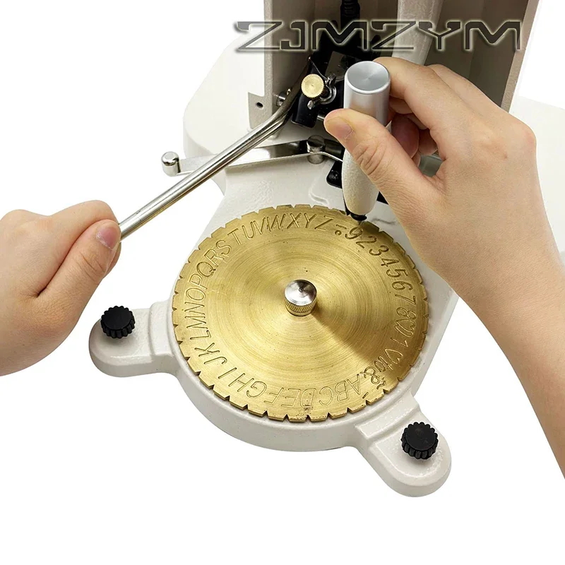 Ring Inside Engraving Machine Manual Jewelry Engraver with Double Sided Lettering Dial Metal Plotter Tool for Rings