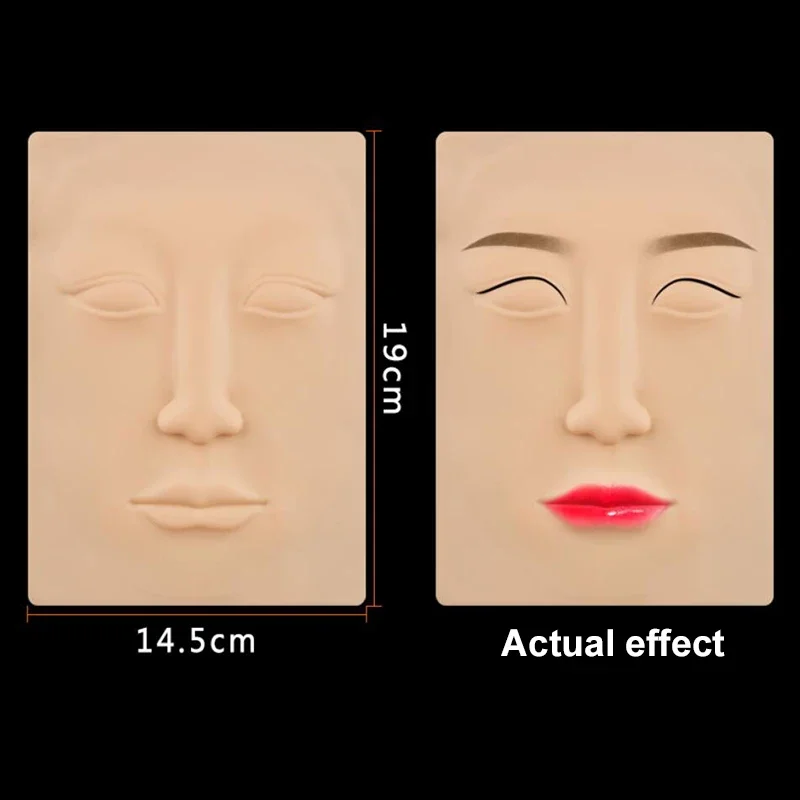 1/3/5Pcs High Quality Tattoo Practice Skin Artificial Leather For Eyebrows Eyes Lips Nose Permanent Makeup Full Face Fake Skin