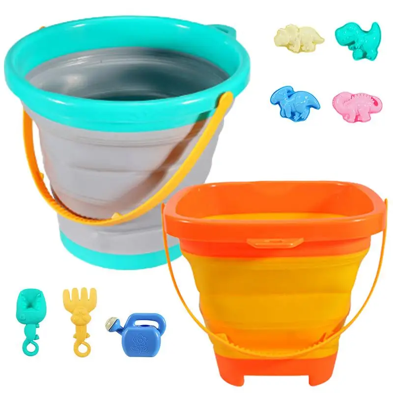 

Foldable Bucket Beach Toys Children's Summer Play Sand Toys Summer Outdoor Toy Beach Play Sand Water Game Toy for Kids Children
