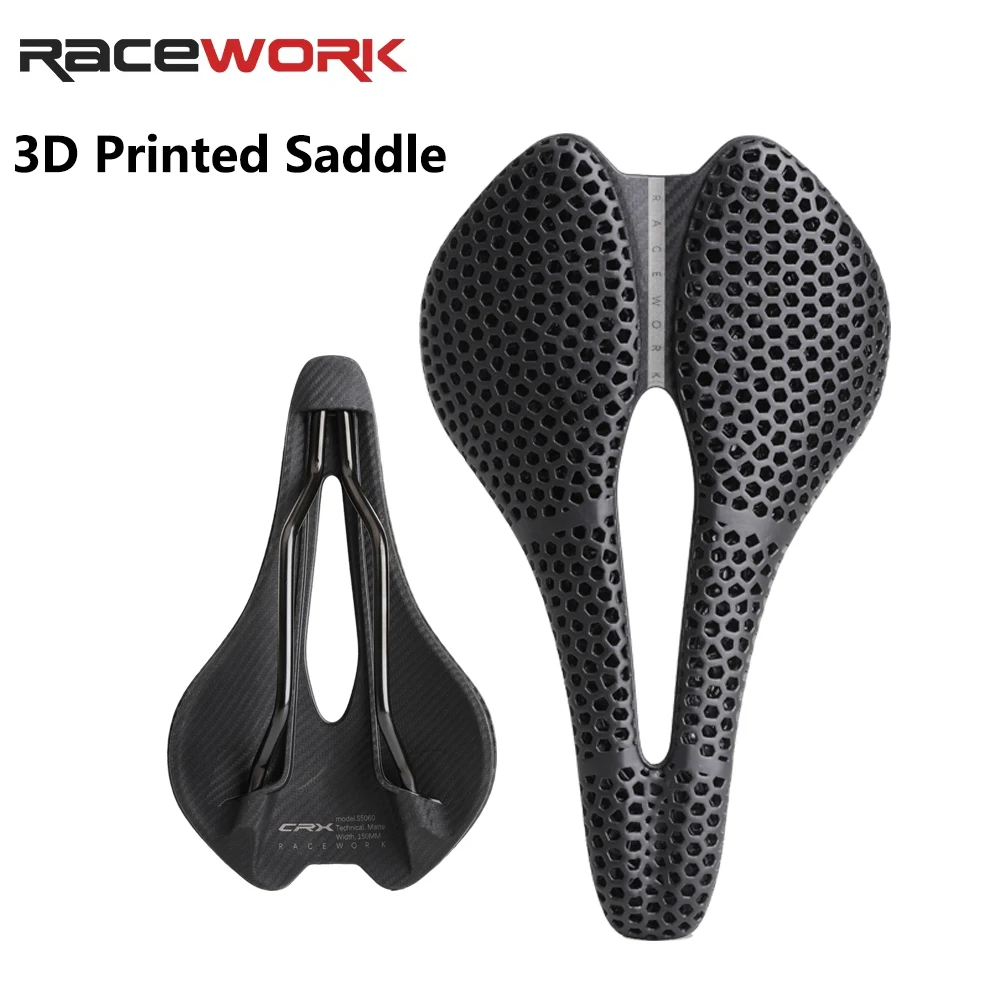 

RACEWORK велосипедное седло с 3D принтом, сверхлегкое полое удобное дышащее с коротким носом 250x150 мм для MTB гравийного шоссейного гоночного седла