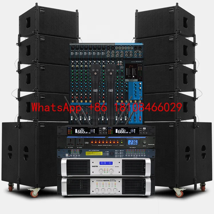 Sistema de Som Line Array Profissional para Ambientes Internos e Externos, com Alto-falante Passivo de 10 Polegadas - Oferta Imperdível
