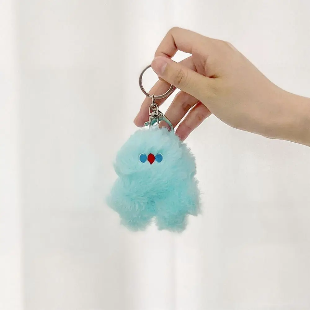 New Handbag Accessories Plush Doll Keychain Bag Ornament Cartoon Kawaii Doll Metal Keyring Creative Gift Couple Handbag Keychain