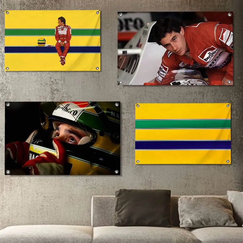 

car cool Ayrton Senna for party camping living room bedroom carnival booth interior decorations Flags