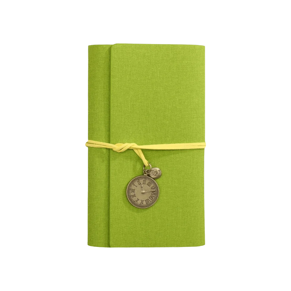 Stationery A6 Journal Notebook 6 Ring Retro Clock Pendant Loose Leaf Binder Vintage Multi-functional Pocket Planner Students