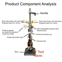 Self-brewed beer isobaric filling machine Defoaming bottling equipment PET bottle liquid manual filling machine