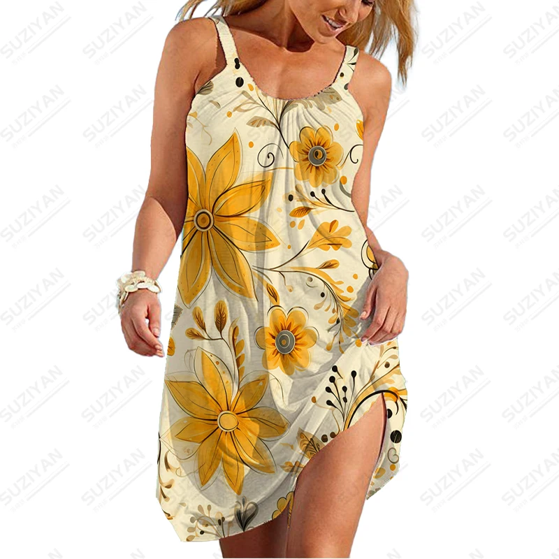 

Urban Casual Dress Fashion 3D Print Dress Women's Spaghetti Strap Dress Outdoor Street Dress Summer Popular Dresses