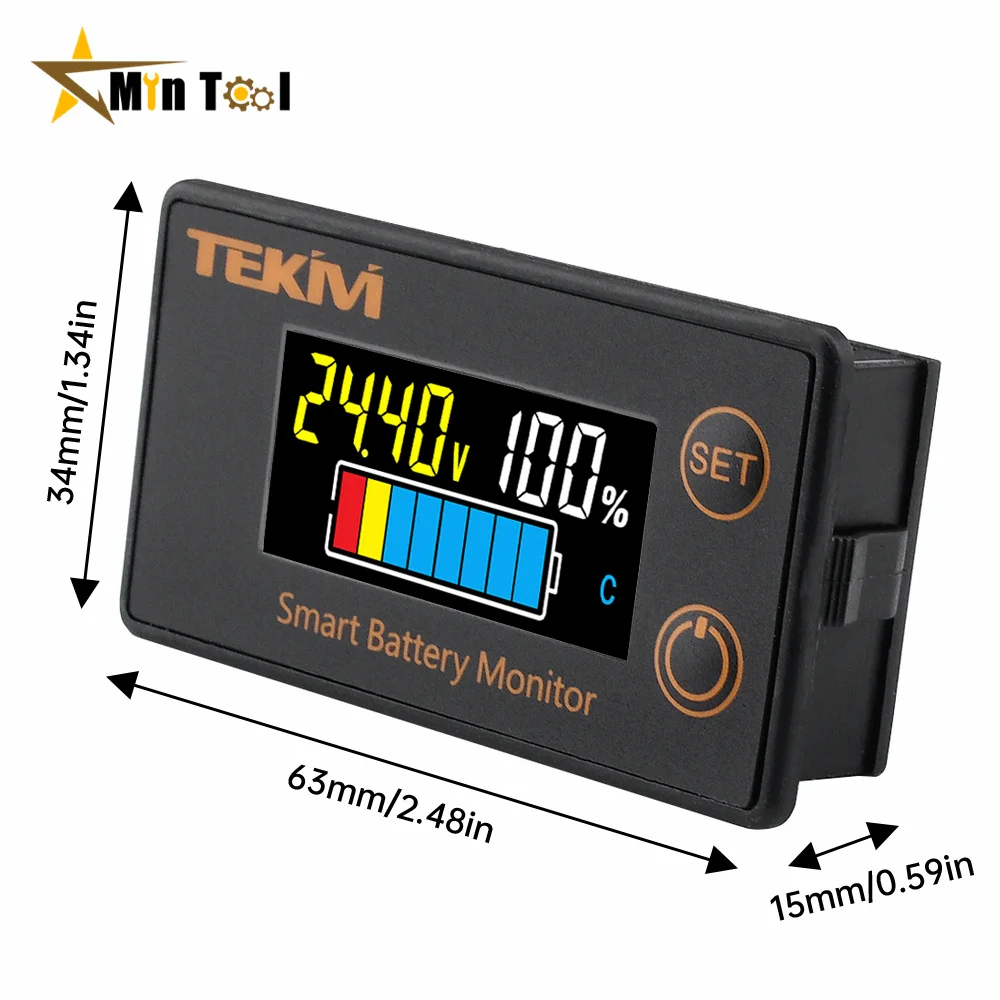 DC8-100V Battery Capacity Indicator LCD Digital Meter Lead-acid Lithium LiFe PO4 Voltage Tester for Car Tool Accessory