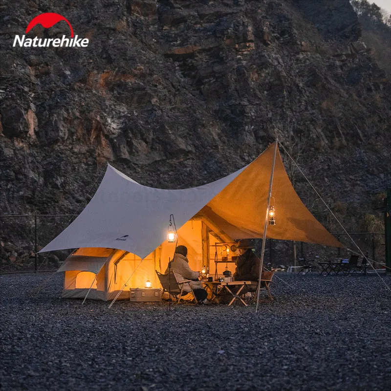 

Тент Naturehike, большой брезент для кемпинга, навес-бабочка, водонепроницаемый солнцезащитный козырек, защита от солнца на открытом воздухе для хлопковой палатки
