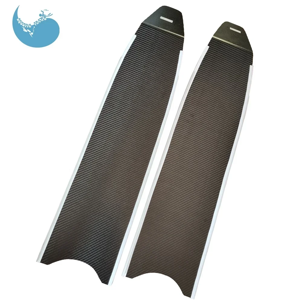 custom high quality durable professional scuba snorkel long blade carbon fiber freediving fins