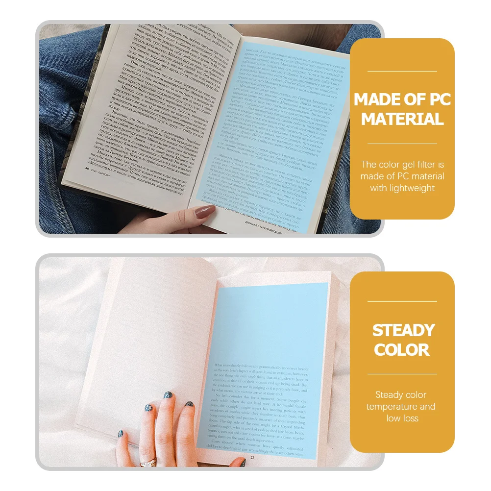 

6pcs Transparent Color Gel Filters Lighting Sheets Pc Material High Saturation For Photo Stage Video Film Lights