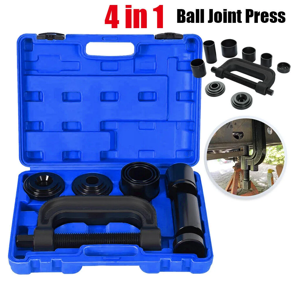 10pcs 4 in 1 Heavy Duty Ball Joint Press & U-Joint Removal Tool Kit 4x4 Drive Adapter for Cars And Light Trucks