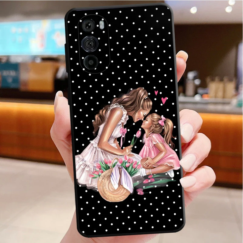 Phone Case For Motorola Edge 50 40 Pro 50 40 30 Ultra Neo Fusion Moto G Play G Stylus G Power G 5G   Mama Mom Son Daughter