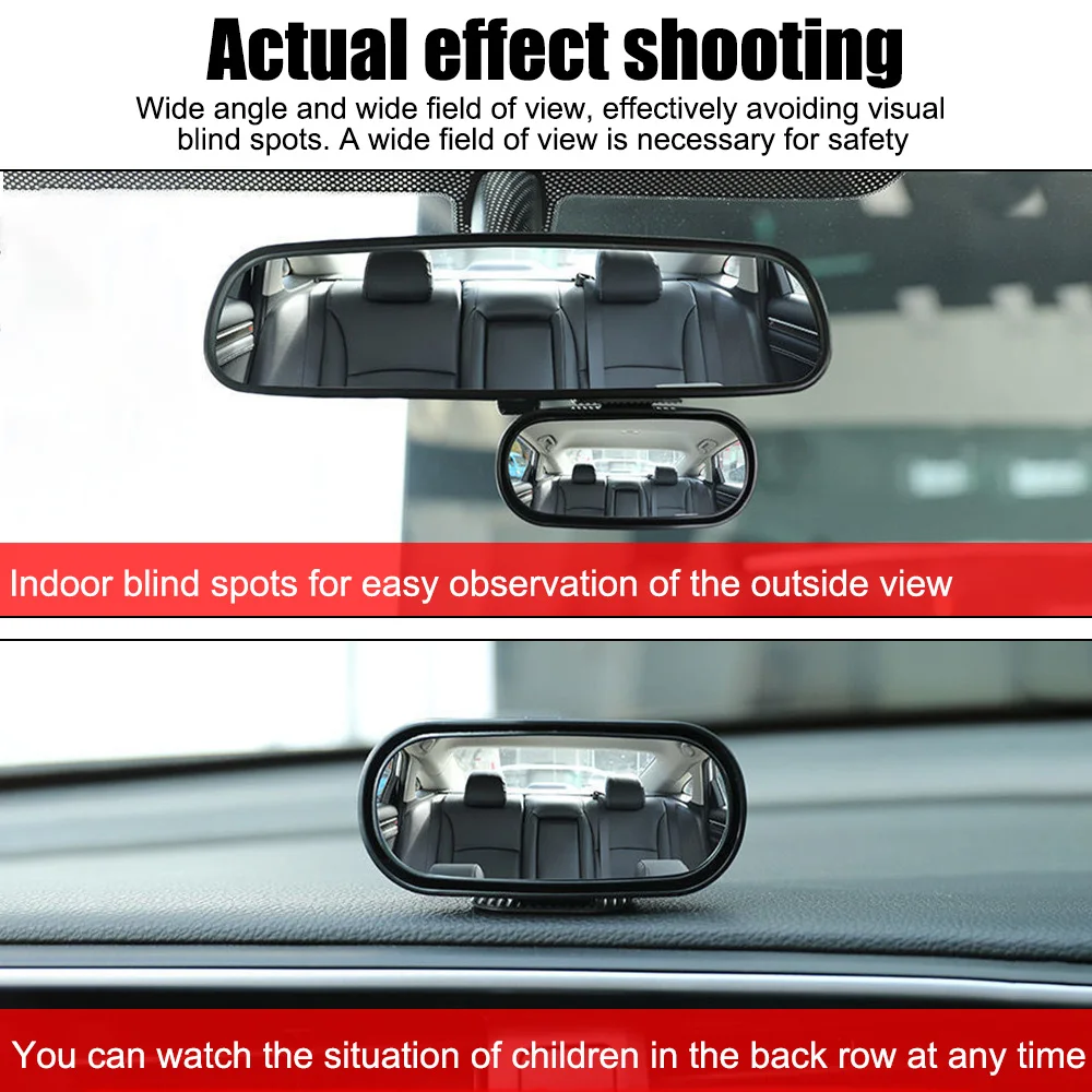 Reverse Blind Spot Universal Car Mirror 360° Adjustable HD Glass Auxiliary Rear View Mirror Wide Angle Side Rear Mirrors