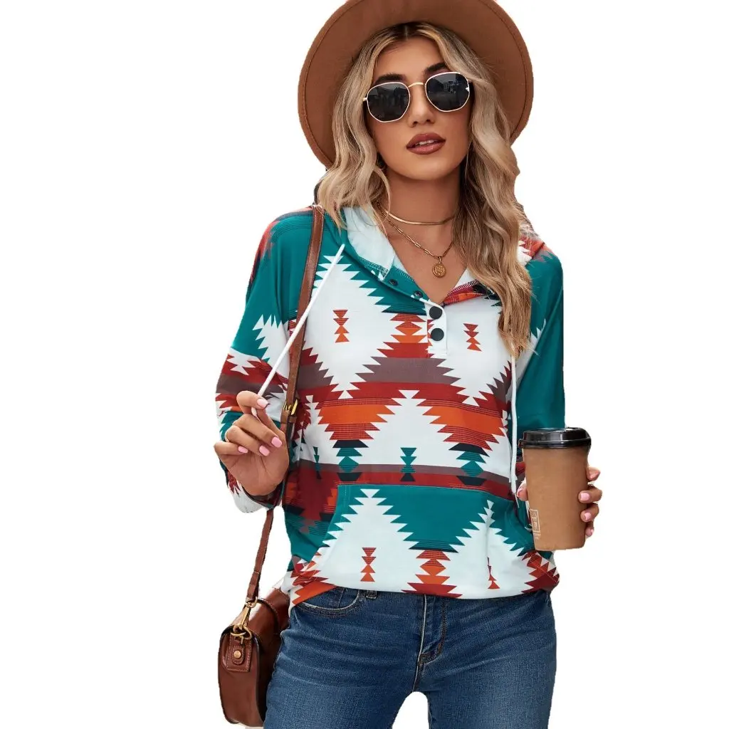 Felpa con cappuccio da donna autunno alla moda stile streetwear manica lunga girocollo pullover top per abbigliamento casual