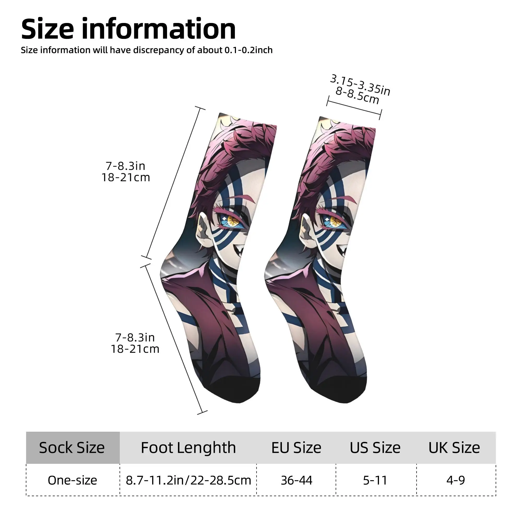 Skarpety Akaza z Górnej Klasy 3, Graficzne Podkolanówki Antypoślizgowe Damskie Męskie, Wysokiej Jakości Skarpety Wiosenne Modne Skarpety Outdoorowe