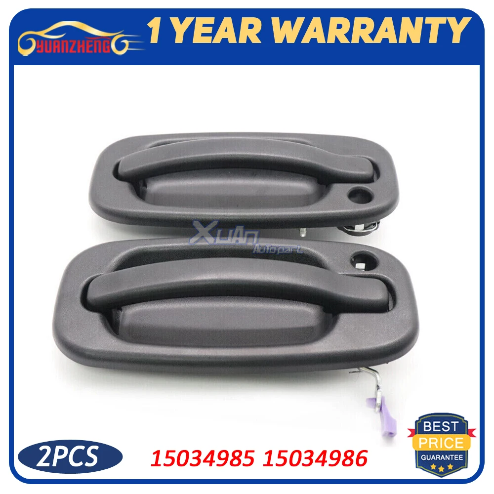 XUAN Car Driver Passenger Side Front Left Right Exterior Door Handle 15034985 15034986 For Chevrolet Silverado GMC Sierra 99-07